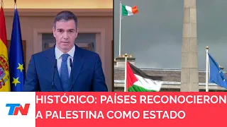 España, Irlanda y Noruega reconocieron oficialmente a Palestina como Estado