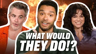 We CHALLENGE Chris Pine, Michelle Rodriguez & The Dungeons & Dragons: Honor Among Thieves Cast!