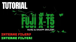 FUJI X-T5 TUTORIAL | kurz & knapp erklärt | interne Filter - Effektfilter