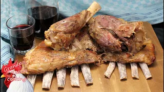 Slow cooked lamb Gioulbasi in the oven