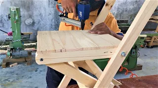 Build A Fishing Folding Smart Chair From Old Wood Pallets // Amazing DIY Woodworking Projects