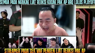 🤣STREAMER PADA CEK VAR LIAT REAKSI KOCAK PAK AP RRQ LOLOS PLAYOFF | GEEK VS RBL