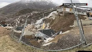 Two homes slide off cliff following Utah landslide
