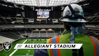 Raiders Fire Up Video Boards for the First Time w/ Message From Coach Gruden | Las Vegas Raiders