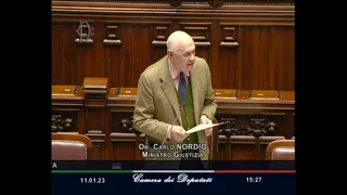 Camera: il ministro Nordio al Question Time risponde all'interrogazione del deputato Dori