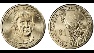 1 доллар США - Томас Джефферсон, 3-й президент США!!!///$ 1 - Thomas Jefferson, 3rd US President!!!