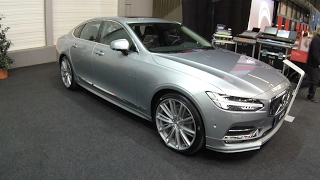 Volvo S90 Inscription luxury 4 door sedan electric silver colour S 90 walkaround and interior K1548