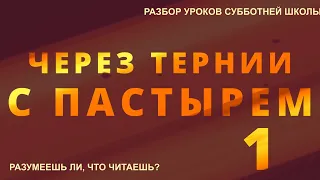 СУББОТНЯЯ ШКОЛА || ЧЕРЕЗ ТЕРНИИ С ПАСТЫРЕМ ||  РАЗУМЕЕШЬ ЛИ, ЧТО ЧИТАЕШЬ? || УРОК 1