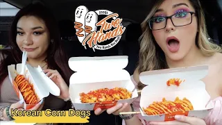 Trying Korean Corn Dogs For The First Time | MUKBANG!