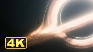 4K Interstellar Black Hole! HDRI! Relaxing Music for Meditation! Into The Gargantua