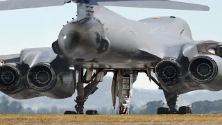 US $320 Million Fully Loaded B-1 Lancer Takes off at Full Afterburner