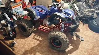 Квадрик ATV-125cc / Снятие двигателя 154FMI для ревизии и ремонта