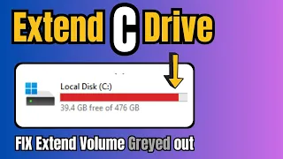 2 Ways to Extend C Drive (2023) | FIX "Extend Volume" Greyed Out