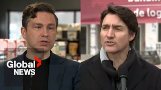 "Shame": Trudeau responds to Poilievre remark that "female spaces should be exclusively for females"