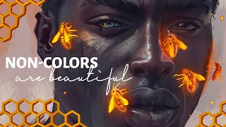 [Procreate] When you can't see the colors, what then? Black Portrait MASSIVE tutorial by Haze Long