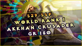 🍀Diablo 3 │ S29 SSF World Rank 1 │ Akkhan Crusader │GR 150 │ P 800 (capped)