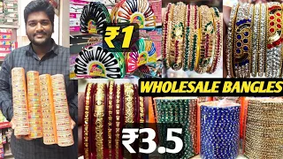 Bangles wholesale market in Hyderabad / hair clips rubber band wholesale market in Hyderabad