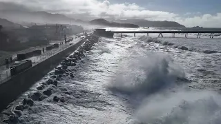 4K Drone Footage of Massive waves in Pacifica. #pacificabeach
