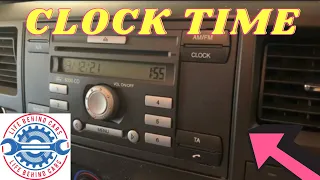 Ford Transit Van Clock Time Settings