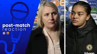 'WE RECOVERED WELL' | Emma Hayes & Jess Carter | Chelsea 0-1 Barcelona | Post-Match Reaction