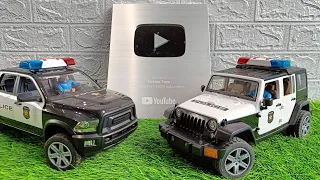 Unboxing Mainan Mobil Jip Polisi & Silver Play Button