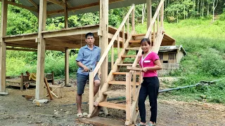 FULL VIDEO: 95 days of building a new wooden house at the farm daily life