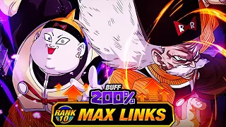 200% LEADER SKILL BUFF! LEVEL 10 LINKS 100% RAINBOW STAR ANDROIDS 19 & 20! (DBZ: Dokkan Battle)