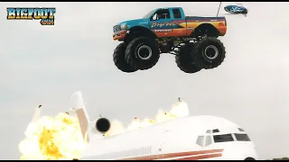 BIGFOOT® #14 with Dan Runte World Record Airplane Jump 1999 - BIGFOOT 4x4, Inc.