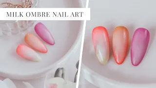 Milky Ombre Nail Art | New spring manicure trend step by step