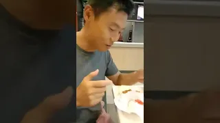 Food tasting at McDonald’s in Bali, Indonesia