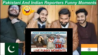 Pakistani Reaction On Pakistani And Indian Reporters Funny Moments Completion || PAK Review's