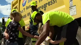 Garbage guys surprise 2 little girls in Auburn Hills with gifts