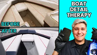 Detailing Disastrous Bayliner Boat Sitting For 12 Years!!! | Extraction, Power Washing, buffing!