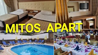 Обзор  отеля MITOS APART  в Алании, номер, бассейн и пляж в Оба