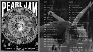 Pearl Jam - London 06/18/2018 - Full Live Show - 02 Arena