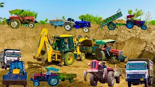 Pulling Power Test My Tractors Sonalika 60 Rx Eicher 485 Mahindra Arjun NOVO 605 Di 4wd Eicher #jcb