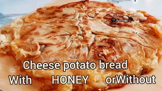 No oven, No Yeast, No egg | cheese potato bread baked in frying pan | potato bun