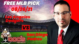 MLB Pick - Los Angeles Dodgers vs San Diego Padres Prediction, 8/26/21, Free Betting Tips and Odds