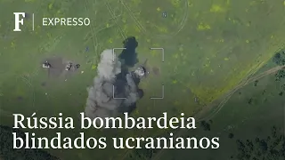 Rússia divulga vídeo de disparos contra blindados da Ucrânia | CENAS DA GUERRA