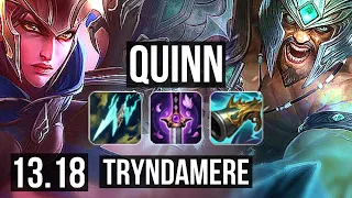 QUINN vs TRYNDA (TOP) | Rank 6 Quinn, 68% winrate, Godlike | TR Master | 13.18