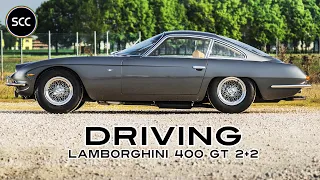 LAMBORGHINI 400 GT | 400GT 2+2 1967 - Modest test drive - V12 Engine sound | SCC TV