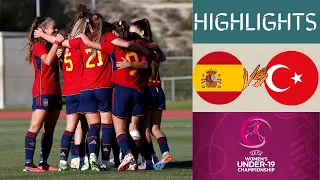 🇪🇸 Spain vs Turkey 🇹🇷 UEFA Women's u19 Championship Qualification | Group A5