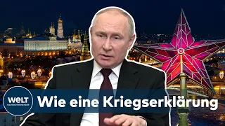 PUTIN ZIEHT DURCH: Schock-Rede - Russlands Präsident macht den Weg für Krieg frei | WELT Dokument