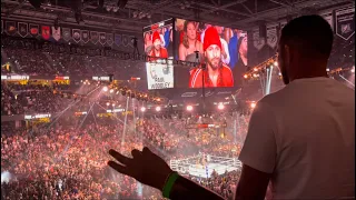 Masvidal, Nate Diaz, Logan Paul on screen for Jake Paul Vs Woodley 2. Crowd Reaction.