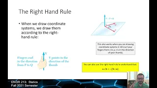 *ENGR 213 Lecture 11:  Cross Products of Vectors (2021.09.17)