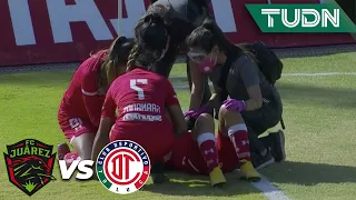 ¡DOLOROSO! Así fue la lesión de Karen I Juárez 3-1 Toluca I Guard1anes 2020 Liga Mx Femenil J8 |TUDN