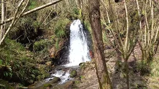 Nonaya Waterfall on the Primitive St-James Way in Salas (Asturias) E -   GUIASTUR