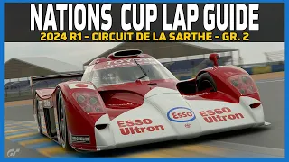 GT7 2024 Nations Cup Lap Guide - Circuit de la Sarthe - Toyota GT-One (TS020)
