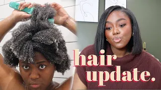 I Relaxed my 4C Natural Hair? 👀 Hair Update