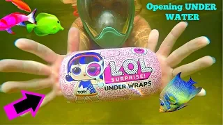 Opening LOL surprise dolls UNDERWATER - LOL surprise under wraps series 4 big sisters